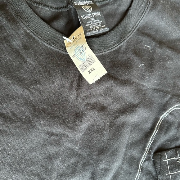 VTG Bugs Bunny & Taz Embroidered Warner Bros. Acme Baseball Pocket Shirt Sz XXL - Picture 2 of 7